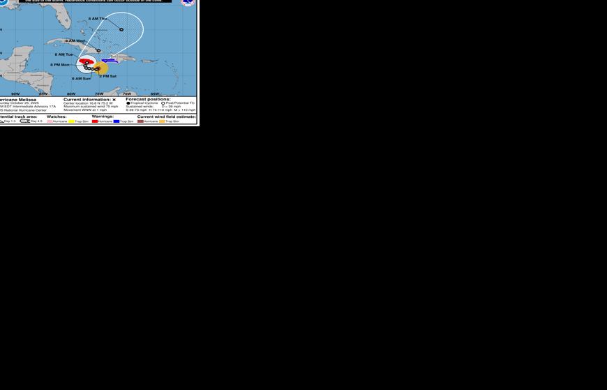 Melissa se convierte en huracán y amenaza con intensificarse rápidamente sobre el Caribe