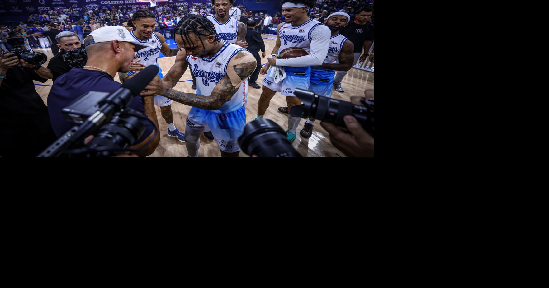 Jassel Pérez reacciona tras no ganar el MVP de las Finales del BSN 2026
