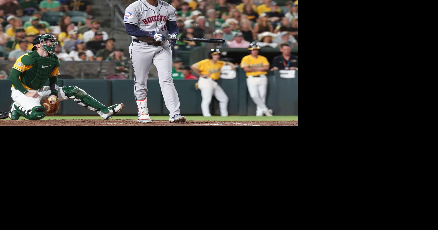 Astros pegan 5 jonrones ante Atléticos y se acercan al título divisional
