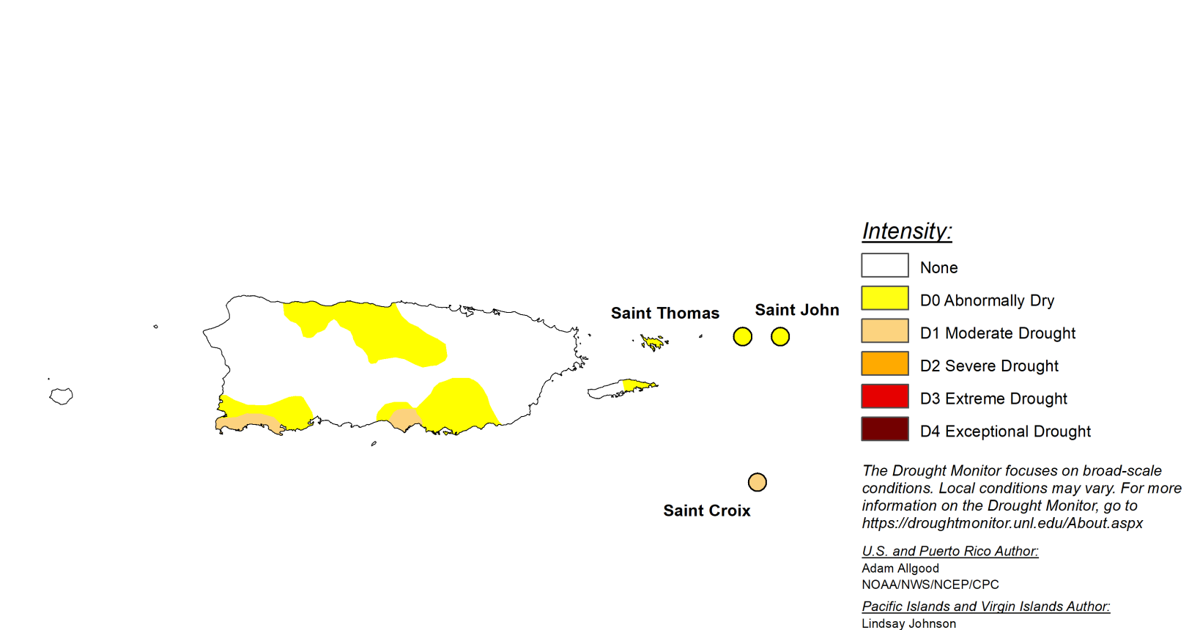 Condiciones de sequía se agravan en Puerto Rico con expansión de zonas secas