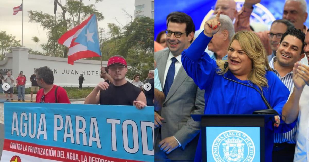 VIDEO: Ciudadanos protestan por agua y luz mientras gobernadora celebra evento de cumpleaños
