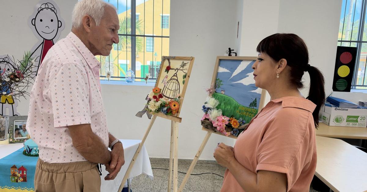 Septuagenario de Aibonito descubre talento para la pintura y expone sus obras