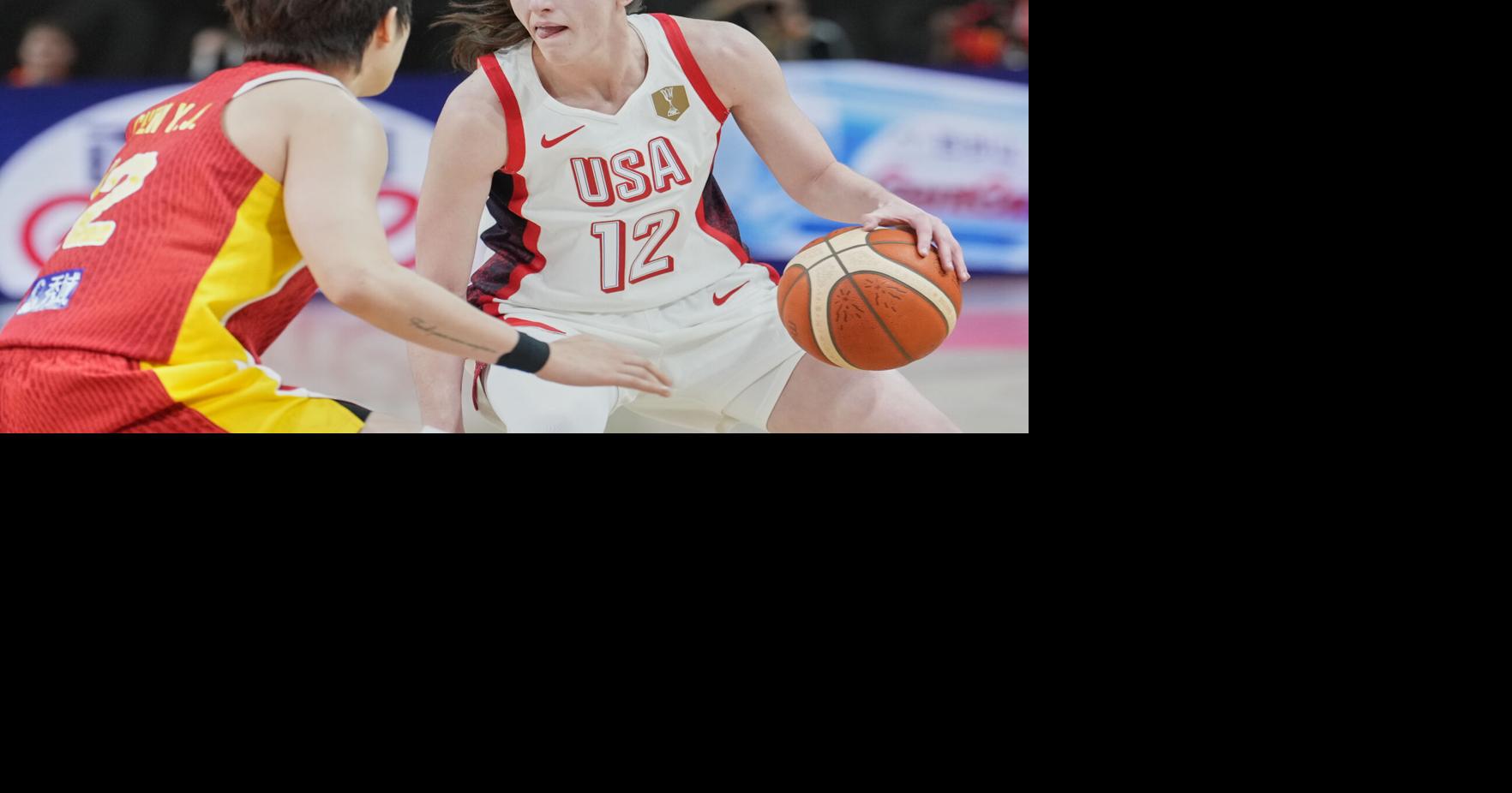 Caitlin Clark debuta con doble-doble en victoria de EE.UU. ante China en el Mundial femenino
