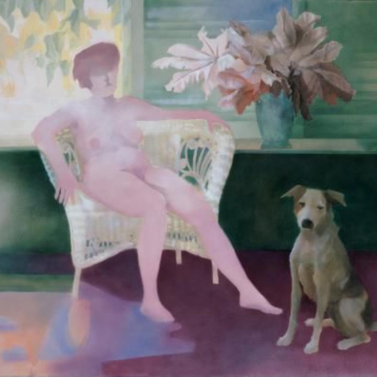 Pintura de  Myrna Báez la perra sata, “La perra sata” | 1981 | 50" x 60" | Acrílico sobre lienzo