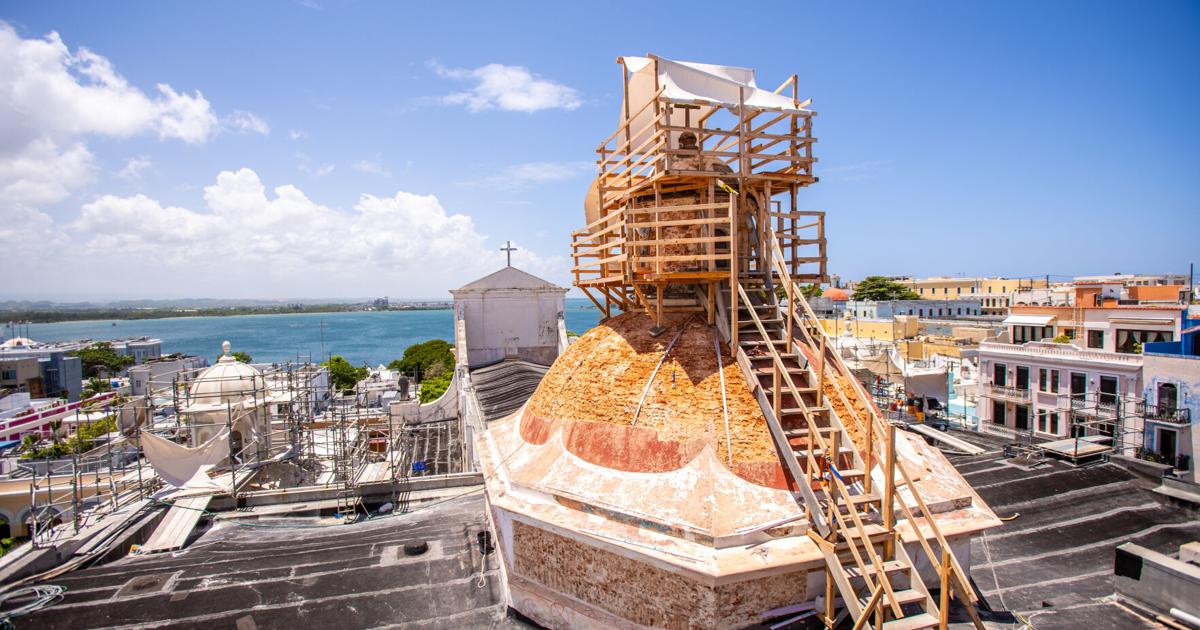 Renovación de la Catedral de San Juan expone domo original de 1850 y dejará planos históricos