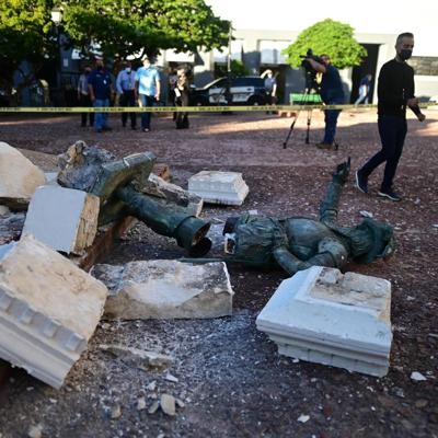 La Policía Municipal de San Juan analiza cómo tumbaron la estatua de Juan Ponce de León