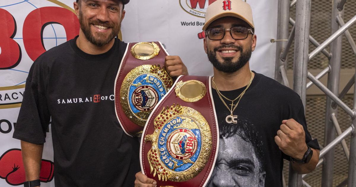 'Pupilo' Collazo se emociona con visita sorpresa de Lomachenko en clínica de boxeo en Guaynabo