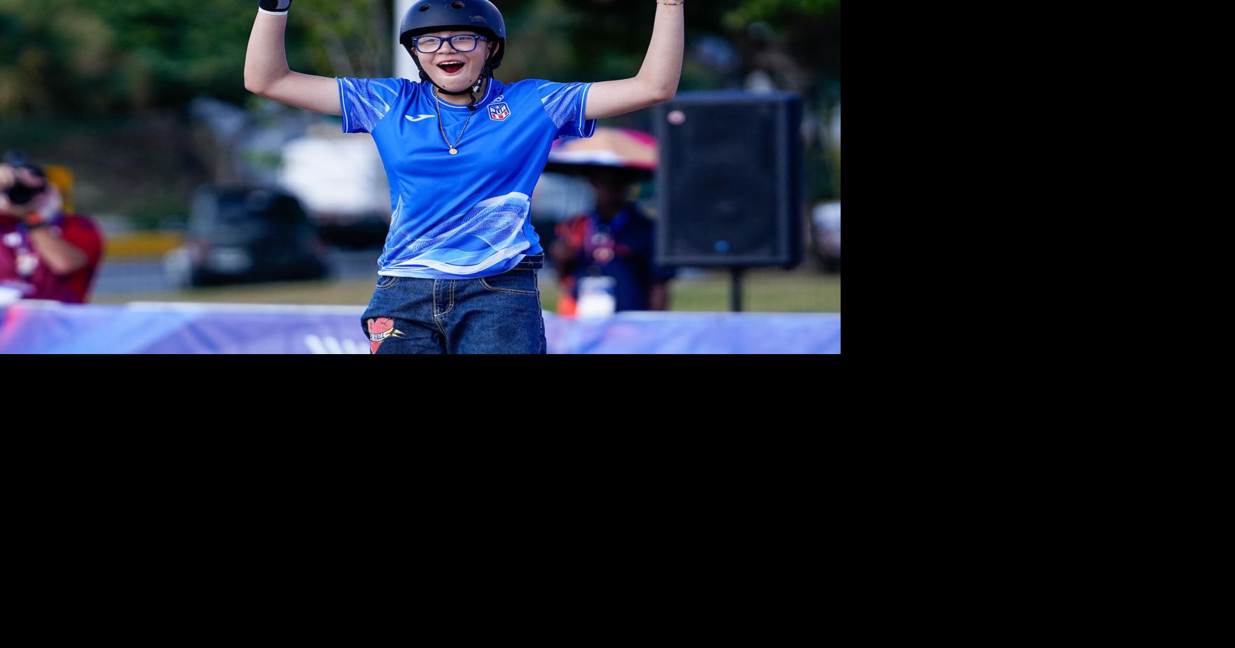 Esmeralda Butler, de 13 años, gana oro en skateboarding en los Juegos Centroamericanos