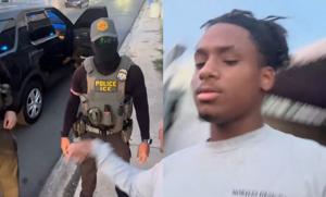 Imagen de la cobertura de: Joven y hombre graban intervenciones de agentes de ICE y alegan trato indebido