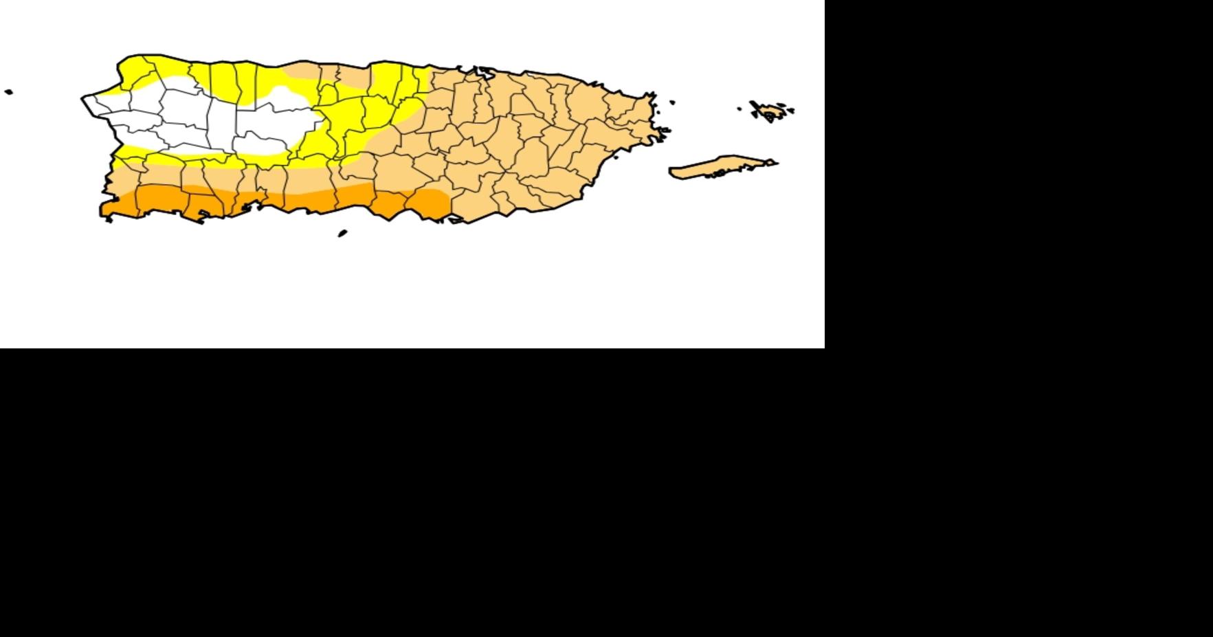 Sequía moderada afecta el 82.65% de Puerto Rico y a más de 2.7 millones de personas