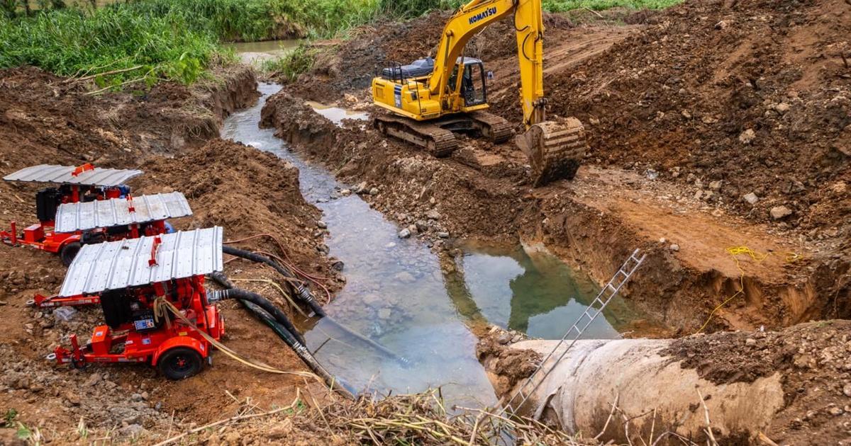 AAA continúa reparación del Superacueducto del Norte; 112,000 abonados sin agua en 9 municipios