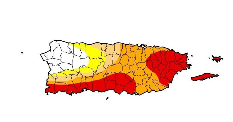 Sequía se intensifica en Puerto Rico: más de 3 millones de personas en áreas afectadas