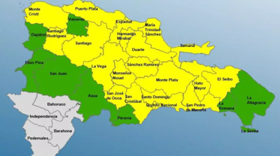 COE aumenta a 20 las provincias en alerta amarilla