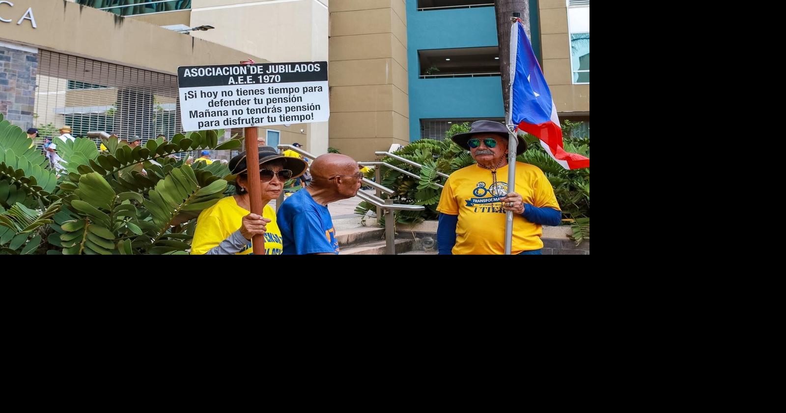 Empleados y jubilados de la AEE protestan contra Plan de Ajuste de la Deuda de la JCF