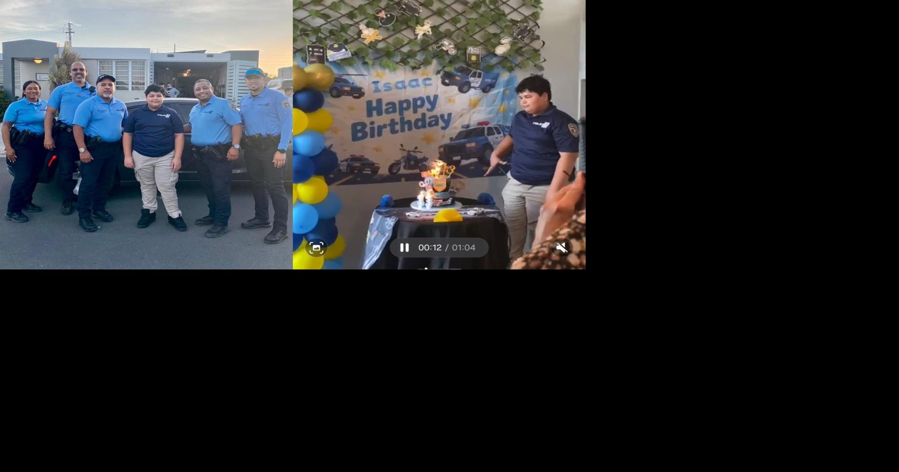 Policías de Salinas celebran cumpleaños 13 de joven que sueña con ser piloto de FURA