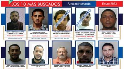 Actualizan lista de “Los 10 más Buscados” en área policiaca de Humacao