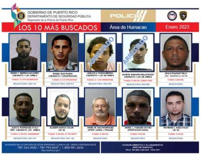 Actualizan lista de “Los 10 más Buscados” en área policiaca de Humacao