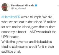 Lin Manuel reaccion chat