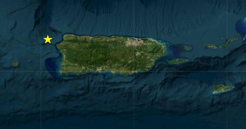 Sismo de magnitud 3.85 se registra al oeste de Puerto Rico