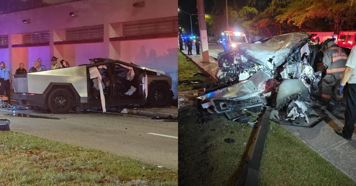 Dos muertos y tres heridos tras choque de una Cybertruck en Mayagüez