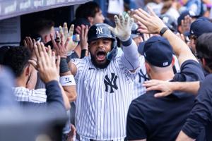 Imagen del artículo de El Vocero: Heliot Ramos sacude su primer cuadrangular con los Yankees en paliza sobre Boston