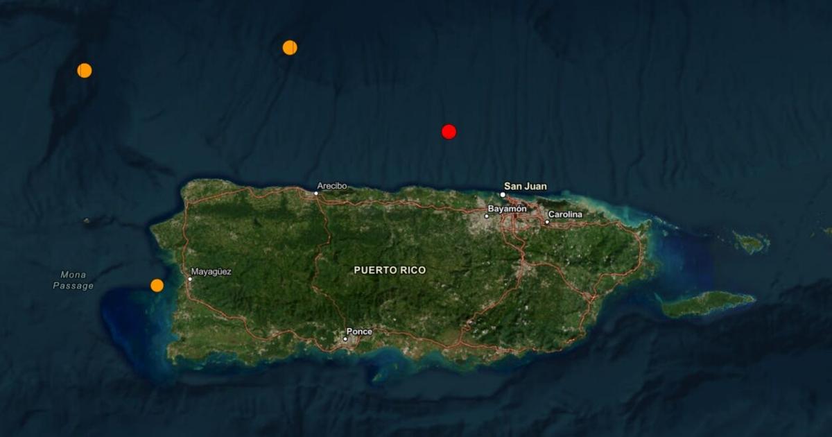 Temblor de magnitud 3.1 sacude el norte de Puerto Rico