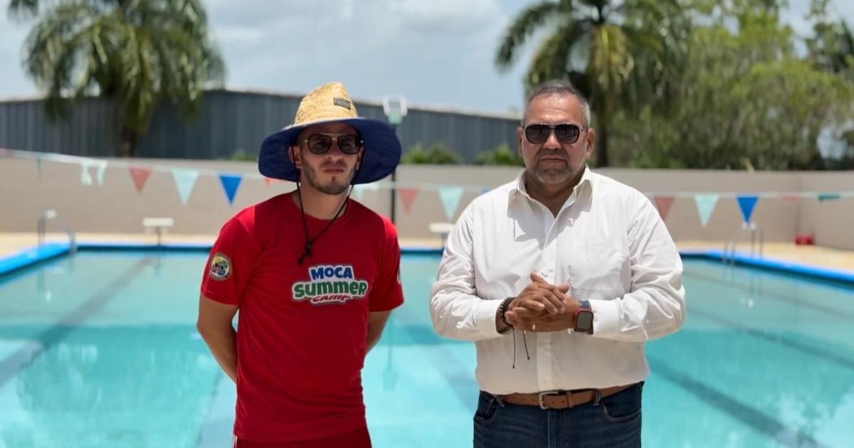 Avanza reconstrucción de la piscina municipal de Moca