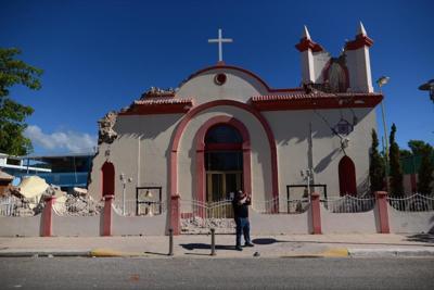 Daños en iglesia en Guayanilla
