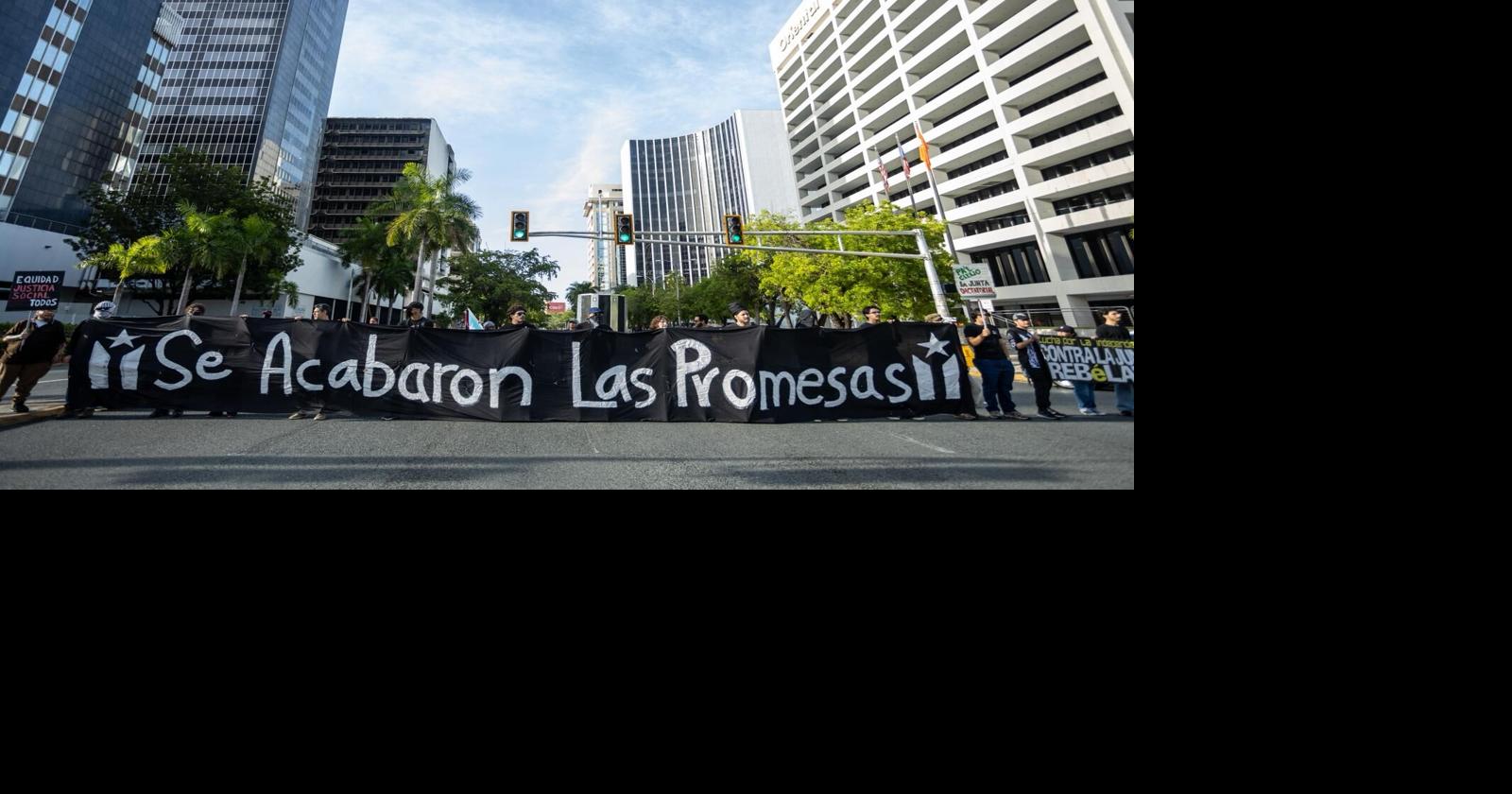 "Se Acabaron las Promesas" protesta en la Milla de Oro al cumplirse 10 años de la Ley PROMESA