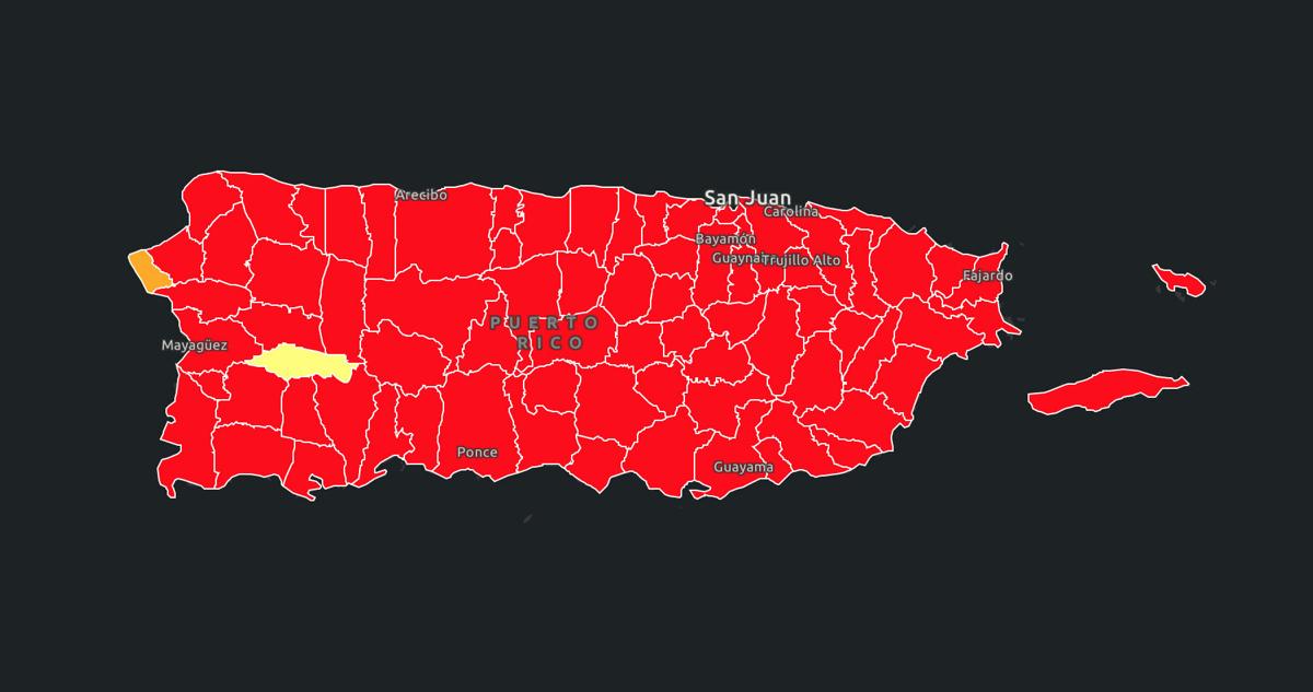 En Rojo 76 De Los 78 Municipios En La Isla Actualidad Elvocero Com