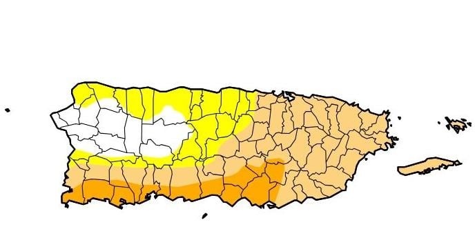 Más del 82% de Puerto Rico bajo condiciones de sequía o anormalmente seco