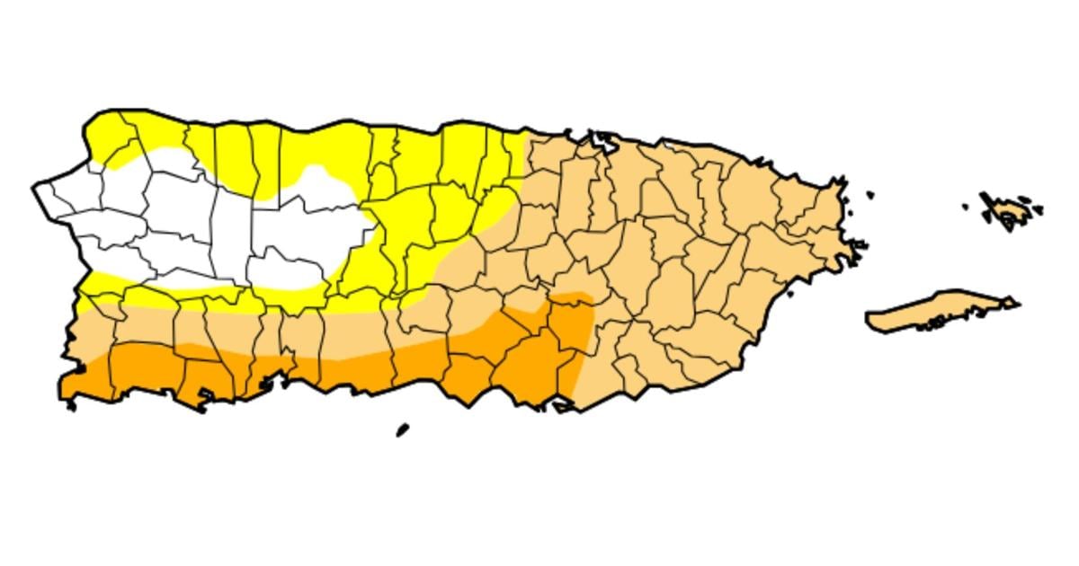 Más del 82% de Puerto Rico bajo condiciones de sequía o anormalmente seco