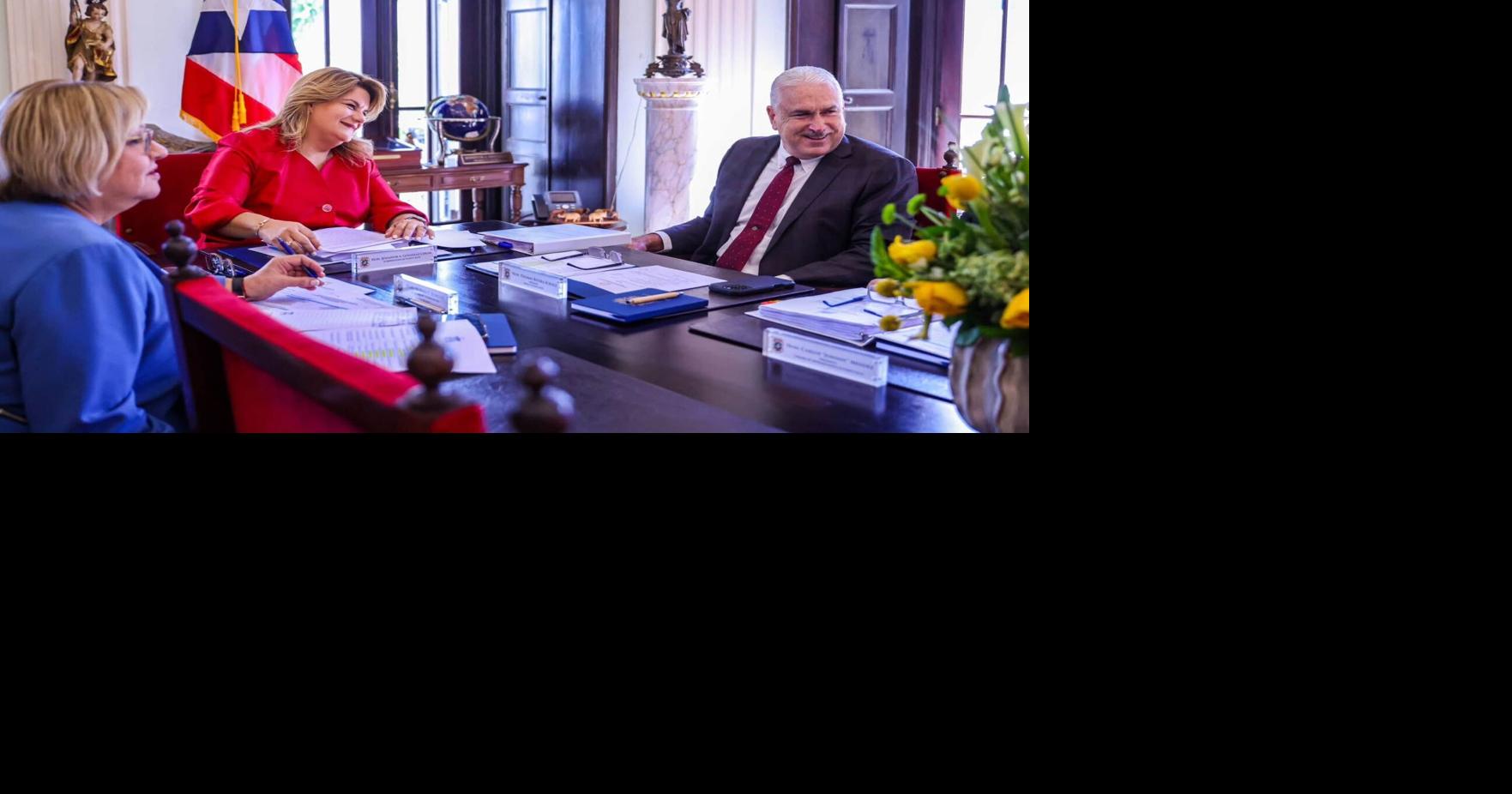 Jenniffer González se reúne con Rivera Schatz y Norma Burgos previo al inicio de sesión legislativa