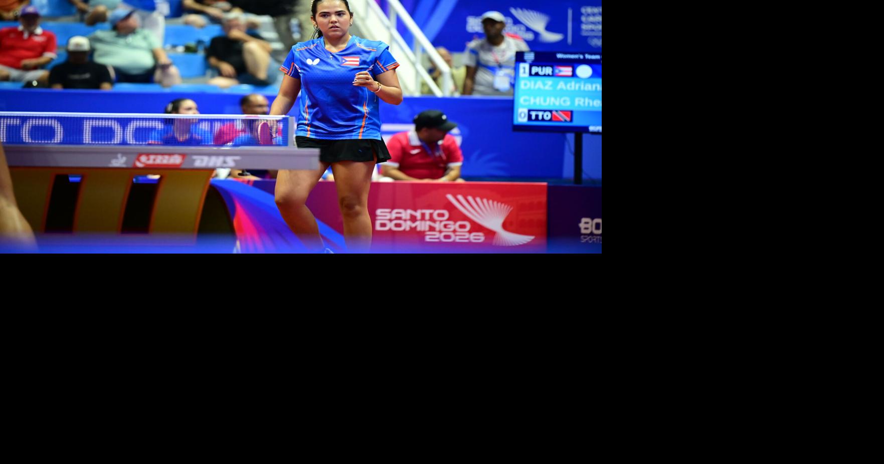 Adriana Díaz lidera a Puerto Rico a semifinal de tenis de mesa en Juegos CAC 2026