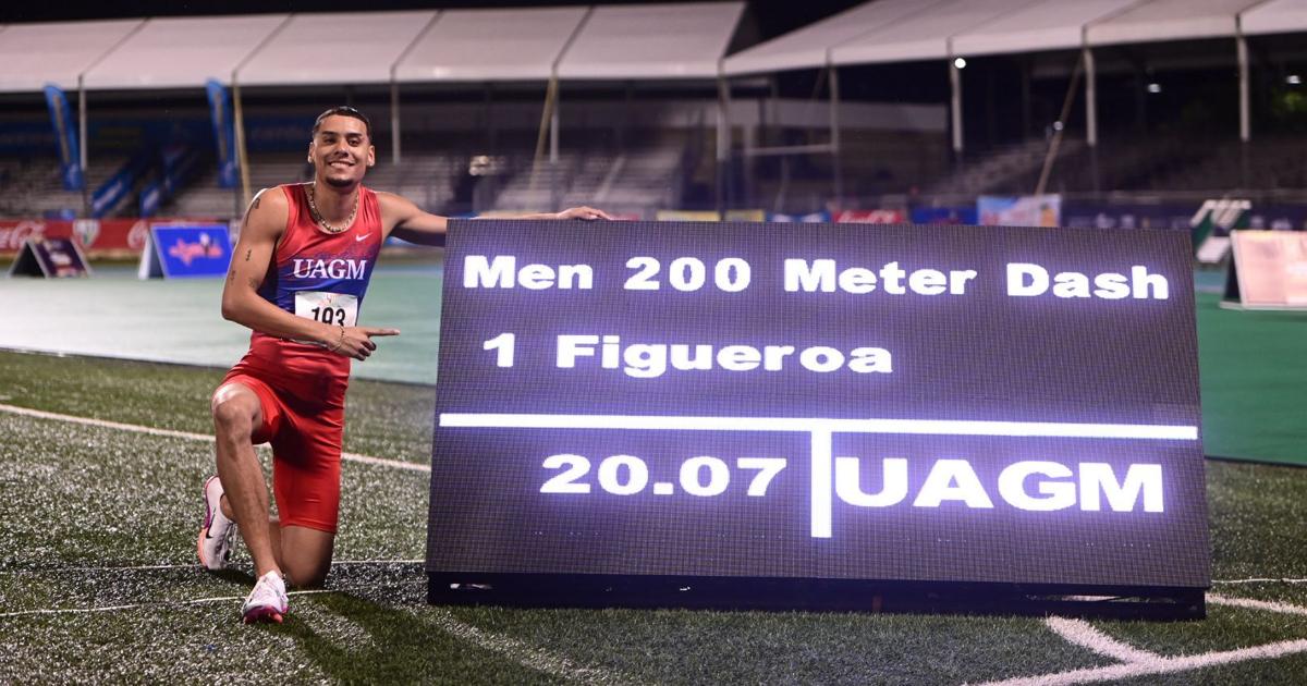José Figueroa impone nueva marca nacional y LAI en los 200 metros lisos