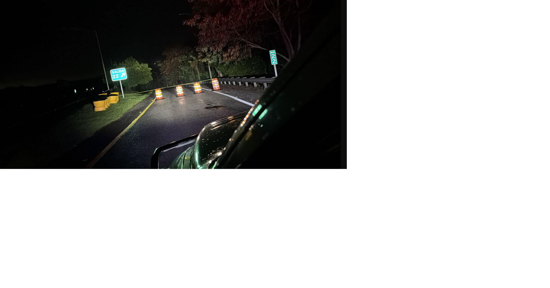 FOTOS: Río Blanco se desborda y bloquea carretera en Naguabo