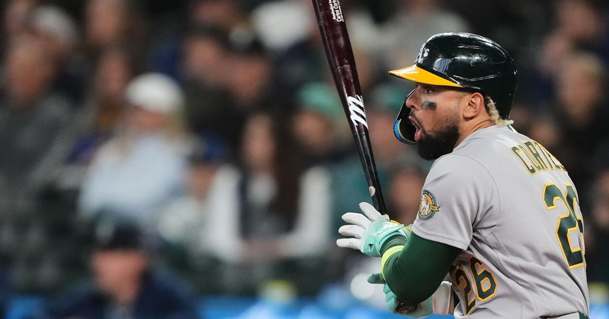 Pelotazo insólito: línea de 107.8 mph queda atrapada en el uniforme de Logan Gilbert