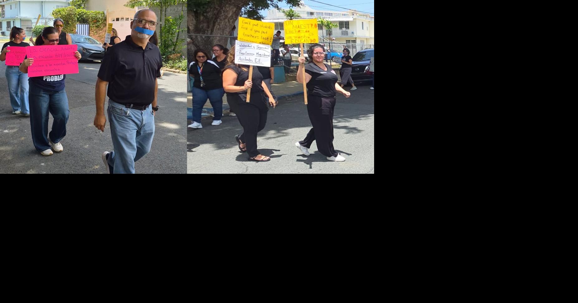 Maestros de escuela en San Juan protestan por salarios, retiro digno y mejores condiciones