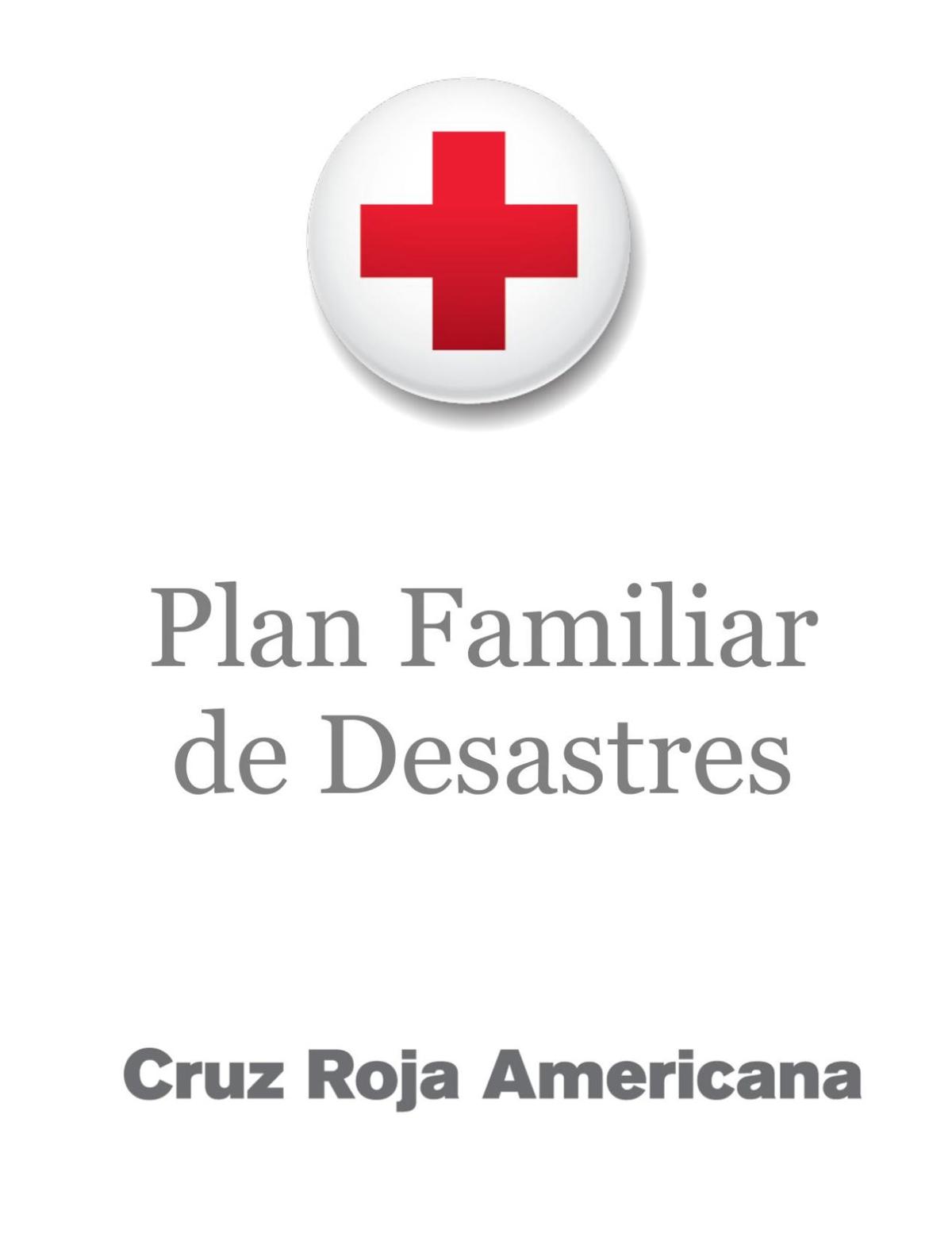 Modelo Para Crear Plan Familiar Para Emergencias De La Cruz Roja