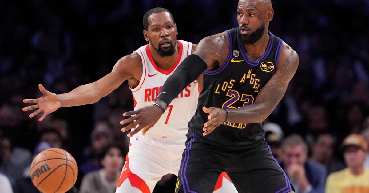LeBron anota 28 y guía al triunfo a Lakers por 101-94 ante los Rockets