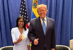 Imagen del artículo de El Vocero: Donald Trump se reúne con Delcy Rodríguez por primera vez desde la captura de Nicolás Maduro