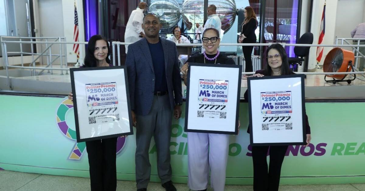 Lotería de Puerto Rico presenta billete conmemorativo por los 30 años de March of Dimes