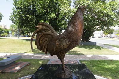 Aplaude el monumento al gallo