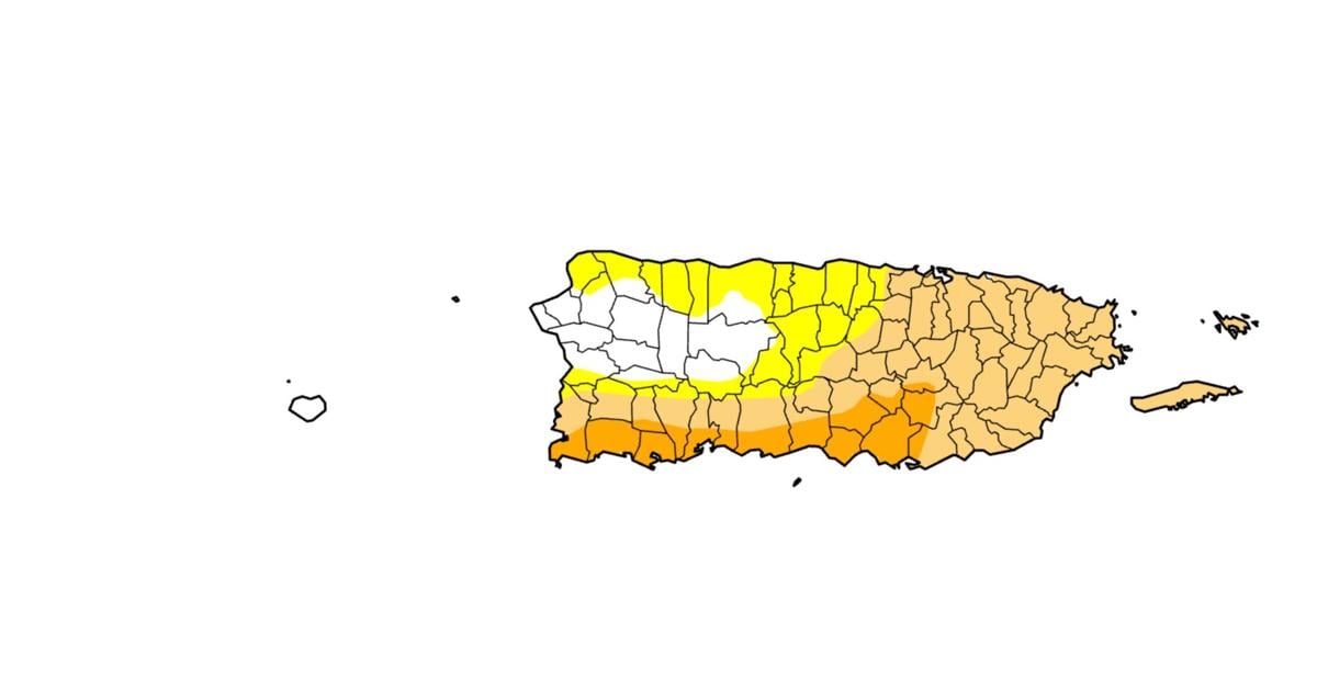 Sequía moderada persiste en el este, sureste y sur de Puerto Rico; embalses se mantienen estables