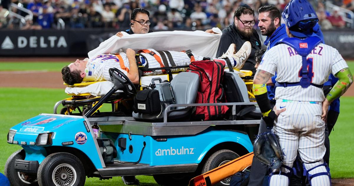 Tomografía negativa para Jared Young tras espeluznante colisión en juego de los Mets