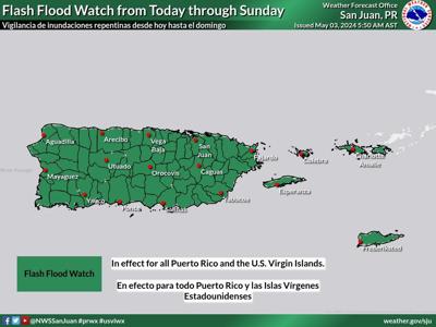 En efecto vigilancia de inundaciones repentinas para Puerto Rico