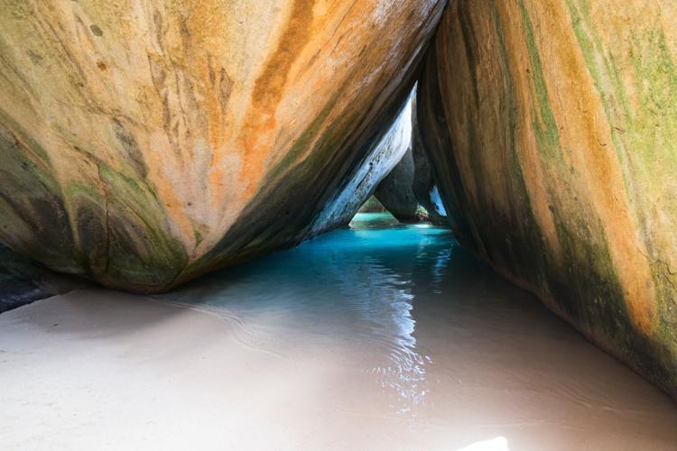 Cave at tropical beach