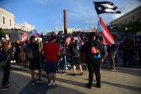Bandera de PR en protesta