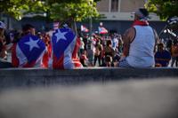Bandera de PR en protesta