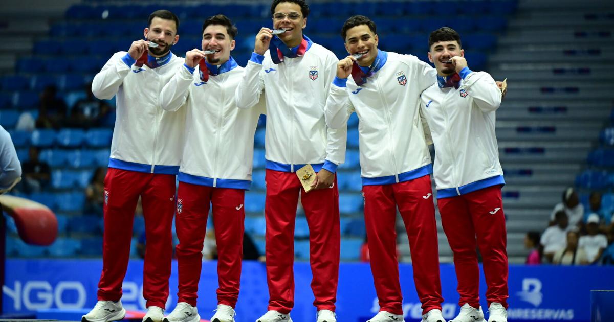 Puerto Rico gana plata en gimnasia artística masculina por equipos en Santo Domingo 2026